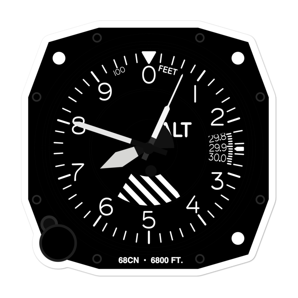 Porter Ranch Airport (68CN) Altimeter Stickers 