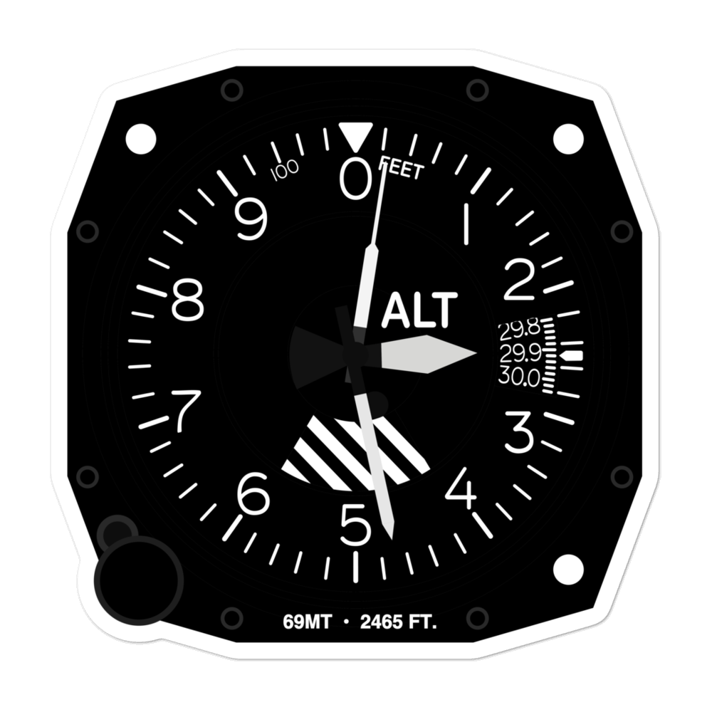 Flying H Airport (69MT) Altimeter Stickers 