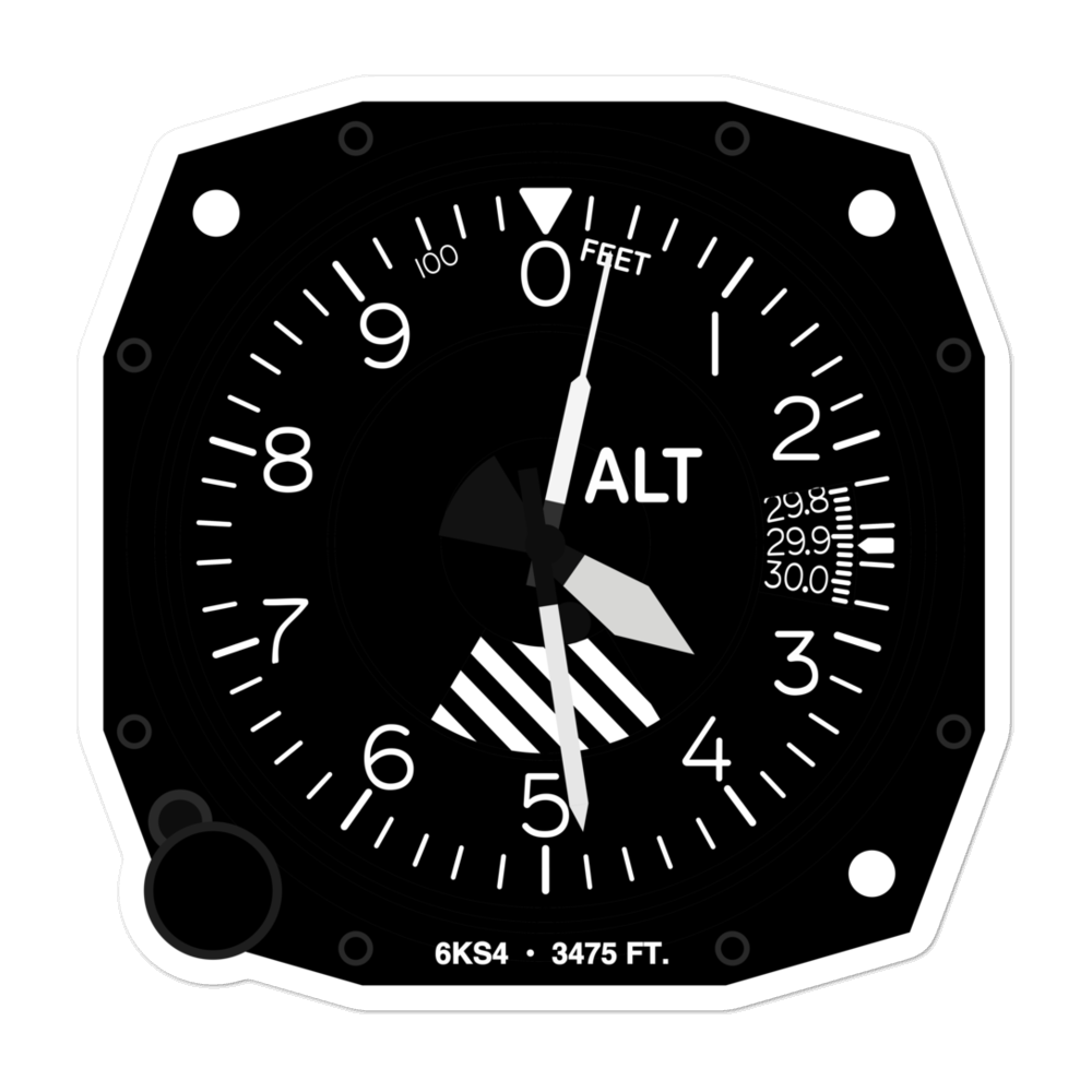Bussen Airport (6KS4) Altimeter Stickers 