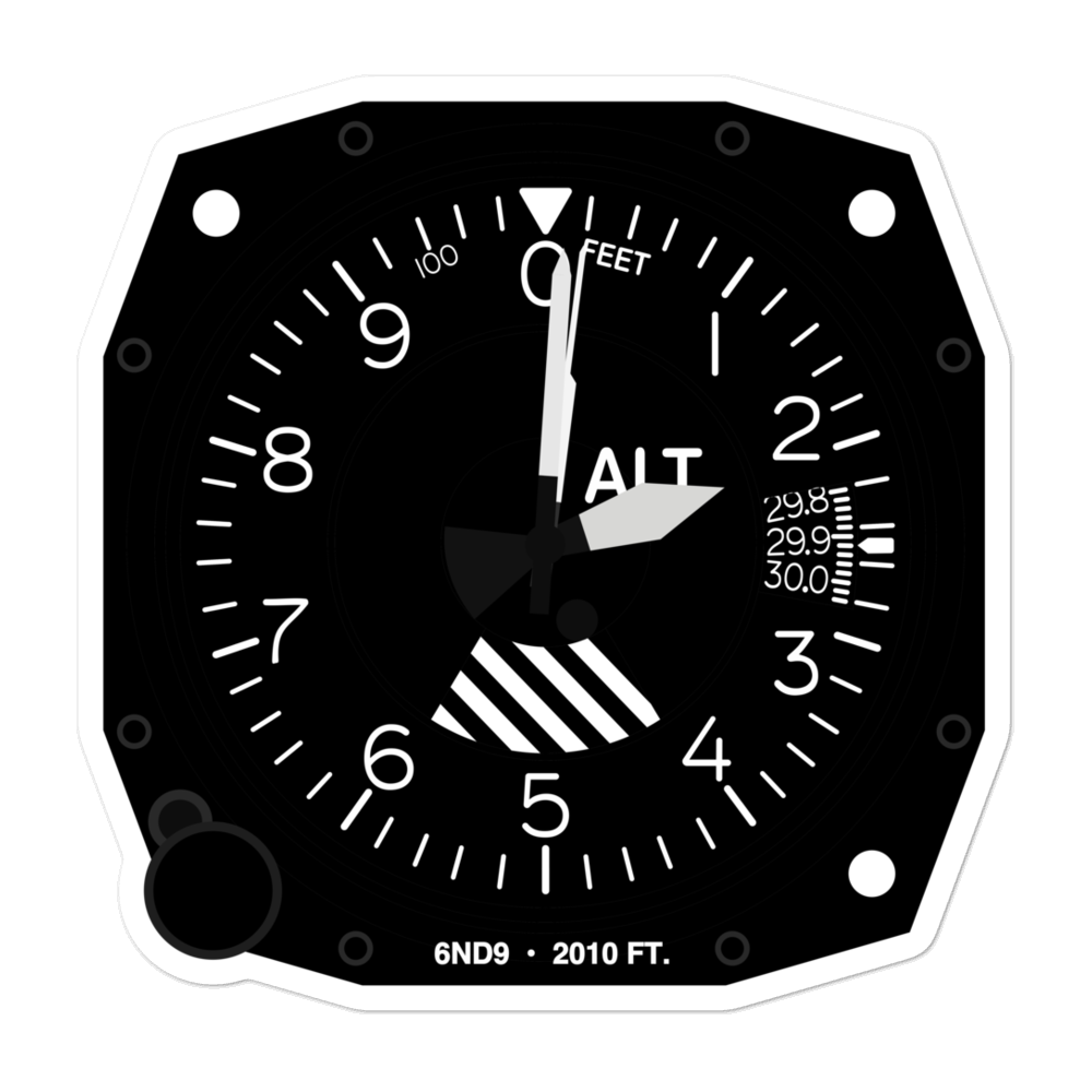 Skinningsrud Airport (6ND9) Altimeter Stickers 
