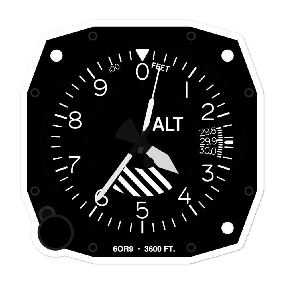 Reds Wallowa Horse Ranch Airport (6OR9) Altimeter Stickers 
