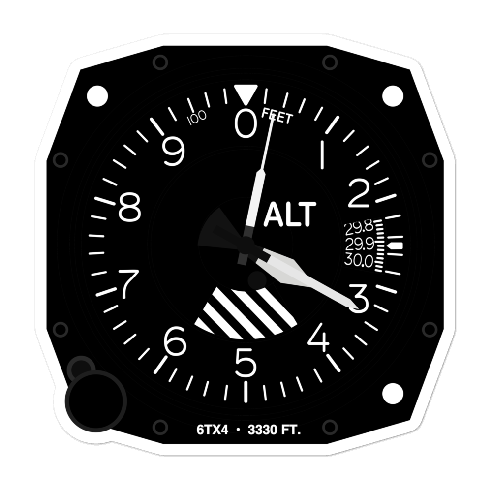 Whitfield Airport (6TX4) Altimeter Stickers 