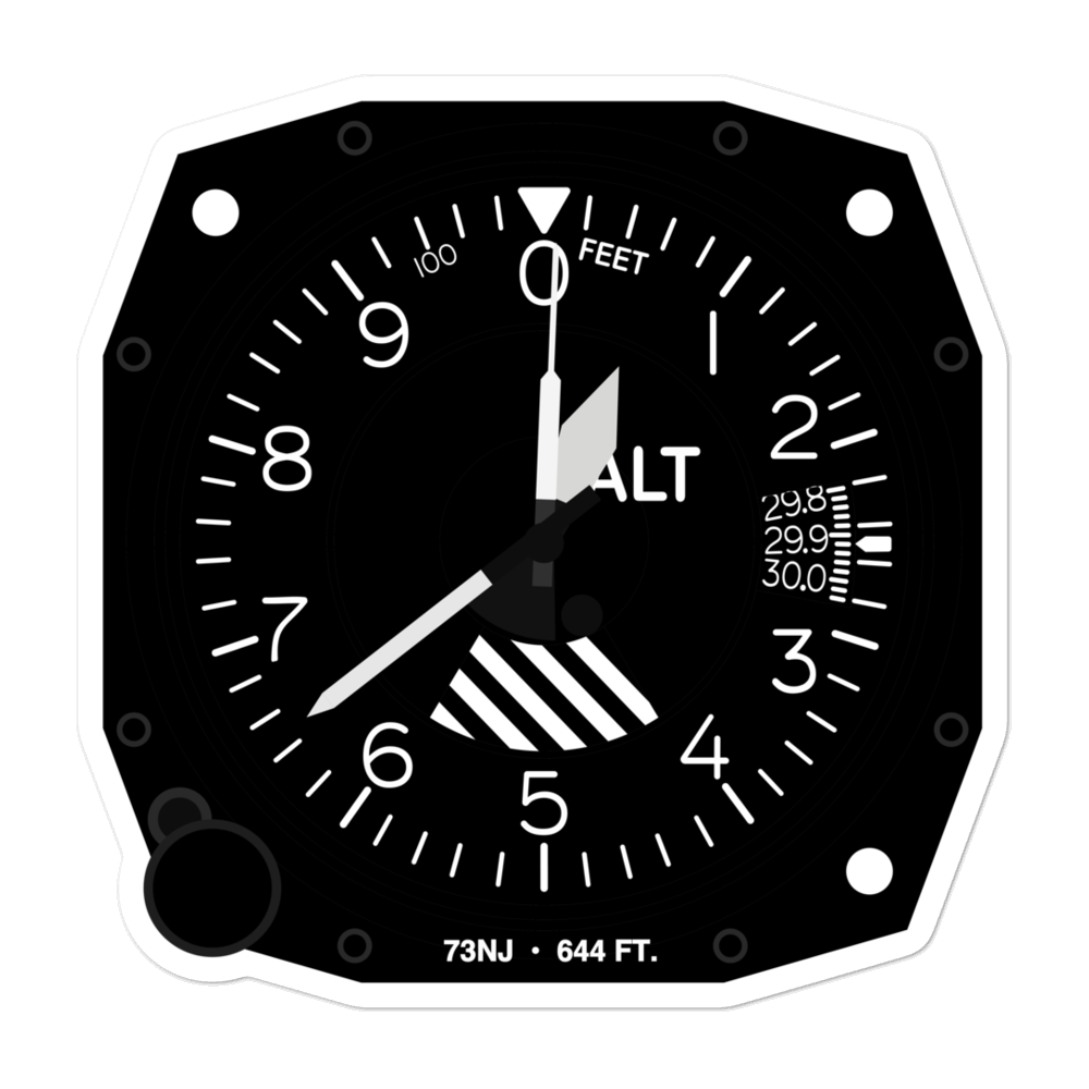 Montegue Heliport (73NJ) Altimeter Stickers 