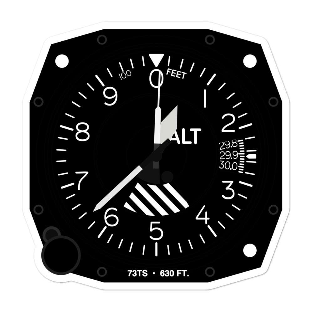 Fire Department Training Center Heliport (73TS) Altimeter Stickers 