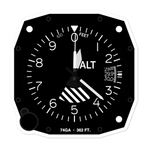 Bowens Mill Christian Center Airport (74GA) Altimeter Stickers