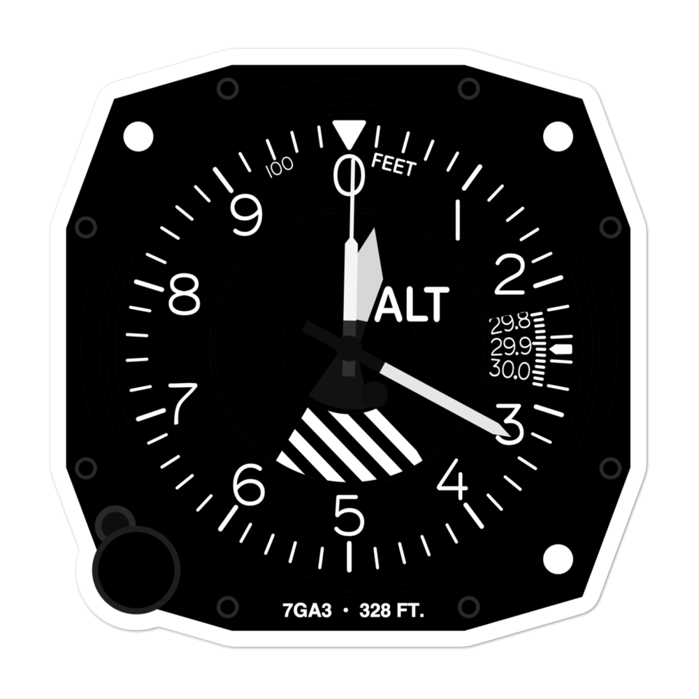 Hacienda De Gay Airstrip (7GA3) Altimeter Stickers 