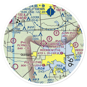 Taylor Airport (T14) VFR Sectional Sticker (20 mile)