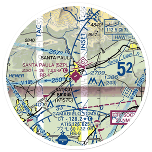 Santa Paula Airport (SZP) VFR Sectional Sticker (20 mile)