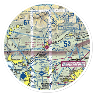 Santa Paula Airport (SZP) VFR Sectional Sticker (30 mile)