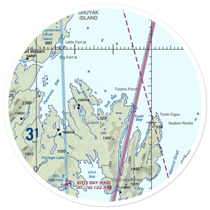 Seal Bay Seaplane Base (SYB) VFR Sectional Sticker (30 mile)