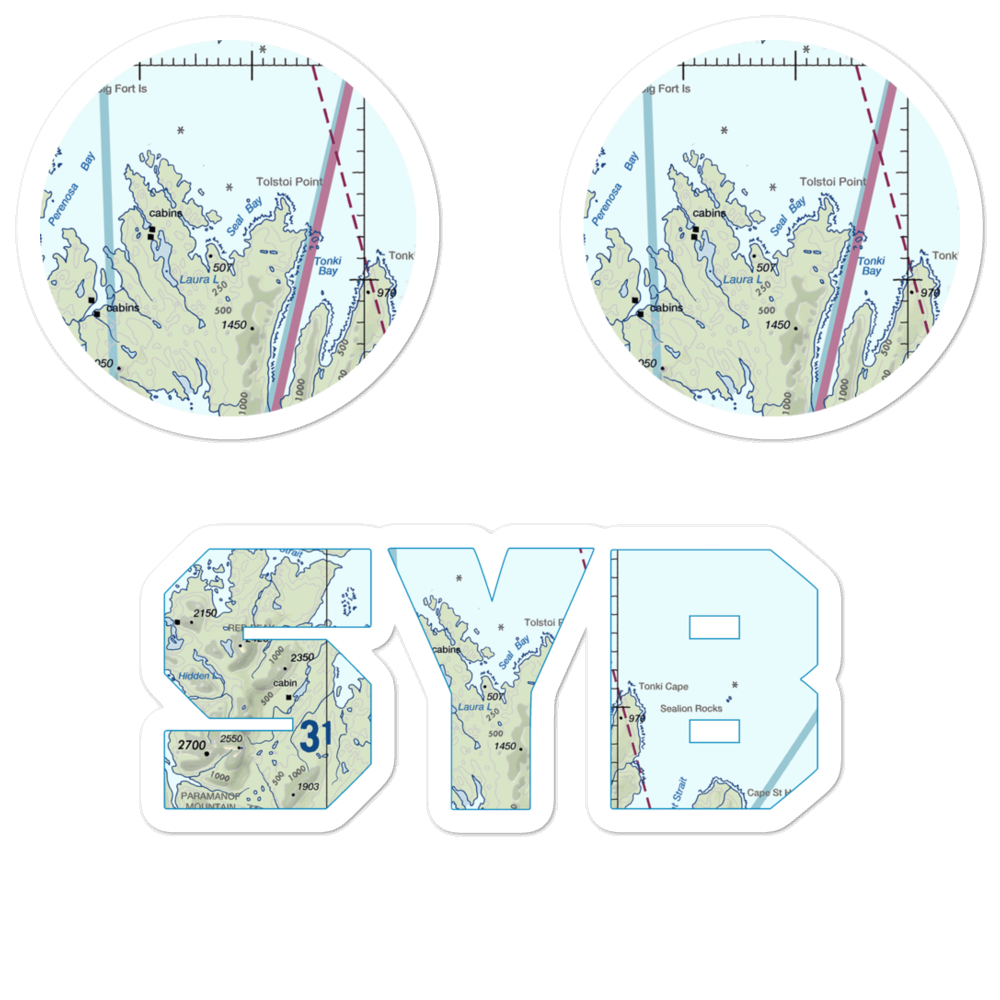Seal Bay Seaplane Base (SYB) VFR Sectional Sticker Pack 