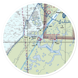 Nunam Iqua Airport (SXP) VFR Sectional Sticker (30 mile)