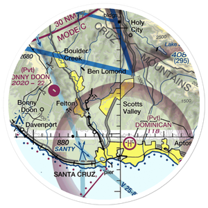 Santa Cruz Sky Park (SRU) VFR Sectional Sticker (20 mile)