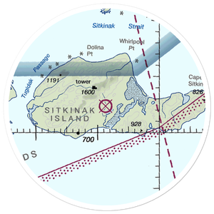 Sitkinak Airport (SKJ) VFR Sectional Sticker (20 mile)