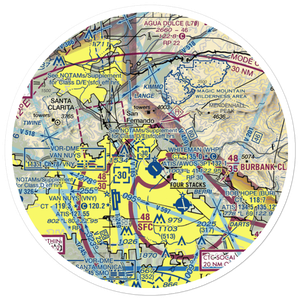 San Fernando Airport (SFR) VFR Sectional Sticker (30 mile)