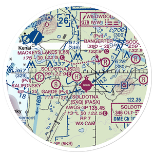 Soldotna Hospital H Heliport (SD1) VFR Sectional Sticker (20 mile)