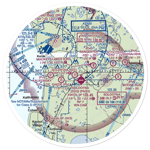 Soldotna Hospital H Heliport (SD1) VFR Sectional Sticker (30 mile)