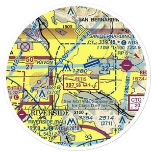 Tri-City Airport (SBT) VFR Sectional Sticker (20 mile)
