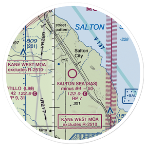 Salton Sea Airport (SAS) VFR Sectional Sticker (20 mile)