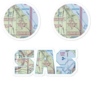 Salton Sea Airport (SAS) VFR Sectional Sticker Pack