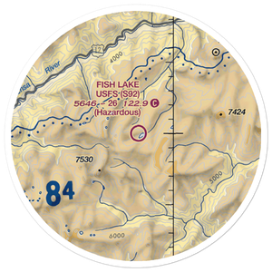 Fish Lake /US Forest Service/ Airport (S92) VFR Sectional Sticker (20 mile)