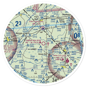 Green Sea Airport (S79) VFR Sectional Sticker (30 mile)