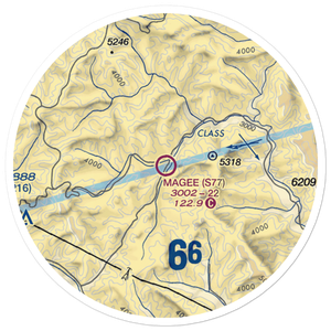 Magee Airport (S77) VFR Sectional Sticker (20 mile)