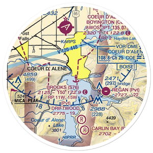 Brooks Seaplane Base (S76) VFR Sectional Sticker (20 mile)
