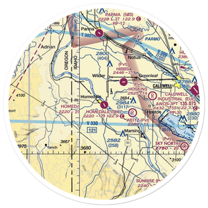 Homedale Municipal Airport (S66) VFR Sectional Sticker (30 mile)