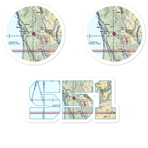 Andy Mc Beth Airport (S51) VFR Sectional Sticker Pack