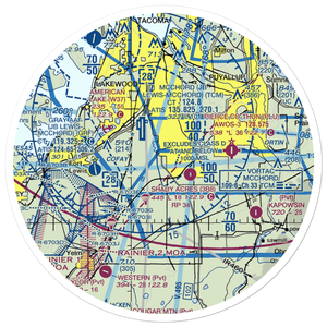 Spanaway Airport (S44) VFR Sectional Sticker (30 mile)