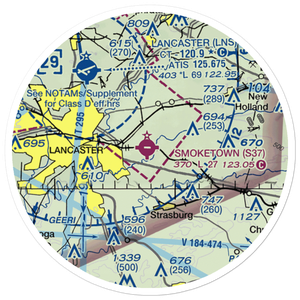Smoketown Airport (S37) VFR Sectional Sticker (20 mile)