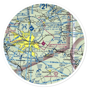 Smoketown Airport (S37) VFR Sectional Sticker (30 mile)