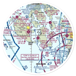Lopez Island Airport (S31) VFR Sectional Sticker (30 mile)