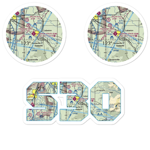Lebanon State Airport (S30) VFR Sectional Sticker Pack