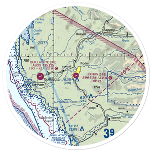 Forks Airport (S18) VFR Sectional Sticker (30 mile)