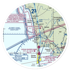 Copalis State Airport (S16) VFR Sectional Sticker (30 mile)