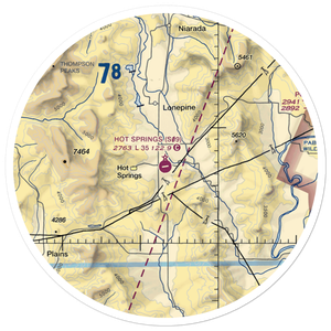 Hot Springs Airport (S09) VFR Sectional Sticker (30 mile)