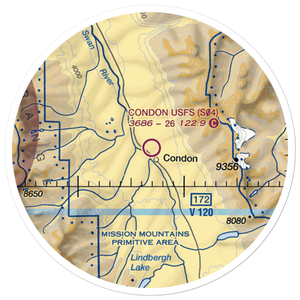 Condon US Forest Service Airport (S04) VFR Sectional Sticker (20 mile)