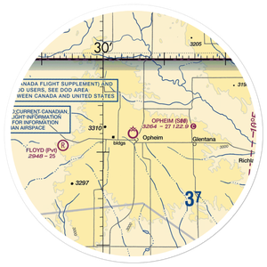 Opheim Airport (S00) VFR Sectional Sticker (30 mile)
