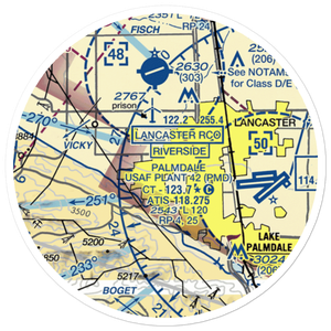 Quartz Hill Airport (RZH) VFR Sectional Sticker (20 mile)