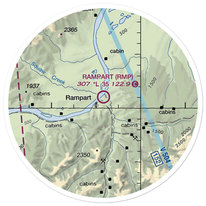 Rampart Airport (RMP) VFR Sectional Sticker (20 mile)