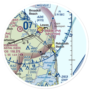 Rehoboth Airport (REH) VFR Sectional Sticker (20 mile)