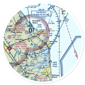 Rehoboth Airport (REH) VFR Sectional Sticker (30 mile)