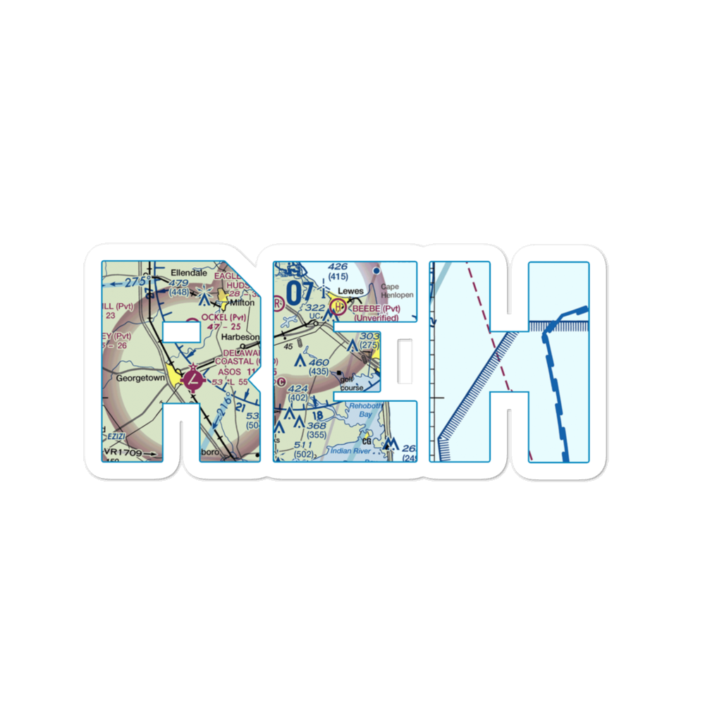Rehoboth Airport (REH) VFR Sectional Sticker 