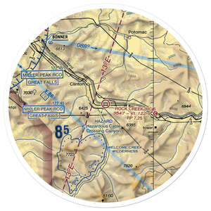 Rock Creek Airport (RC0) VFR Sectional Sticker (30 mile)