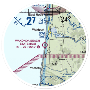 Wakonda Beach State Airport (R33) VFR Sectional Sticker (20 mile)