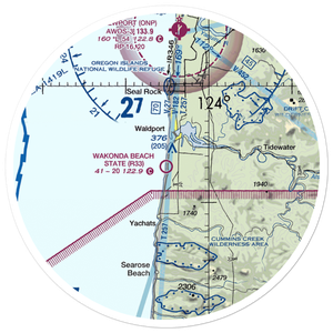 Wakonda Beach State Airport (R33) VFR Sectional Sticker (30 mile)