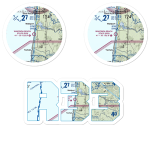 Wakonda Beach State Airport (R33) VFR Sectional Sticker Pack
