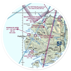 Port Graham Airport (PGM) VFR Sectional Sticker (30 mile)